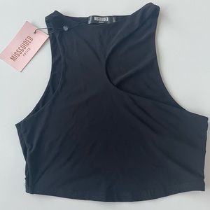Black crop top from Missguided. Size US 2, petite, never worn. New with tags.